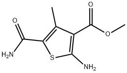 2-AMINO-5-CARBAMOYL-4-METHYL-THIOPHENE-3-CARBOXYLIC ACID METHYL ESTER Structure