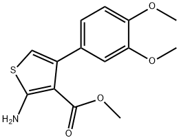 2-AMINO-4-(3,4-DIMETHOXYPHENYL)THIOPHENE-3-CARBOXYLIC ACID METHYL ESTER 구조식 이미지