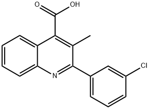 2-(3-CHLORO-PHENYL)-3-METHYL-QUINOLINE-4-CARBOXYLIC ACID Structure