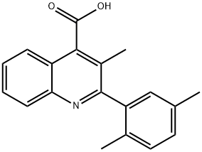 2-(2,5-DIMETHYL-PHENYL)-3-METHYL-QUINOLINE-4-CARBOXYLIC ACID 구조식 이미지