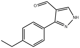 3-(4-ETHYLPHENYL)-1H-PYRAZOLE-4-CARBALDEHYDE 구조식 이미지