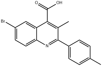 6-BROMO-3-METHYL-2-4-TOLYLQUINOLINE-4-CARBOXYLIC ACID 구조식 이미지