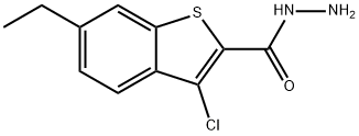 3-CHLORO-6-ETHYL-1-BENZOTHIOPHENE-2-CARBOHYDRAZIDE Structure
