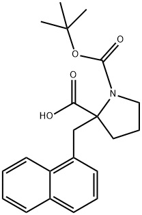 BOC-<ALPHA>-(1-NAPHTHYLMETHYL)-DL-PRO-OH Structure