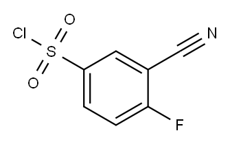 3-CYANO-4-FLUOROBENZENESULFONYL CHLORIDE Structure