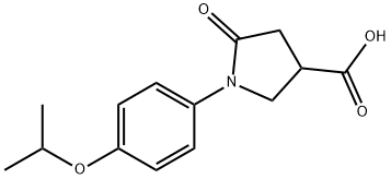 1-(4-ISOPROPOXY-PHENYL)-5-OXO-PYRROLIDINE-3-CARBOXYLIC ACID Structure