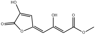 2-Butenoic acid, 3-hydroxy-4-(4-hydroxy-5-oxo-2(5H)-furanylidene)-, methyl ester, (2Z,4E)- (9CI) Structure