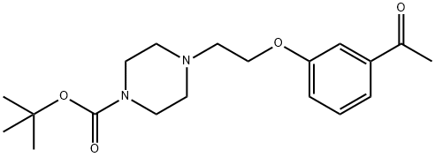 3-[2-(4-tert-부톡시카르보닐피페라진-1-일)에톡시]아세토페논 구조식 이미지