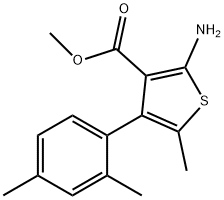 2-AMINO-4-(2,4-DIMETHYLPHENYL)-5-METHYLTHIOPHENE-3-CARBOXYLIC ACID METHYL ESTER Structure