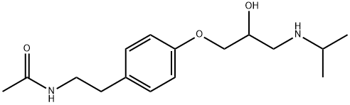 N-[2-[4-[2-Hydroxy-3-[(1-methylethyl)amino]propoxy]phenyl]ethyl]acetamide 구조식 이미지