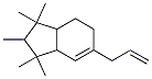 1H-Indene,2,3,3a,4,5,7a-hexahydro-1,1,2,3,3-Pentamethyl-6-(2-Propenyl)- 구조식 이미지