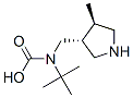 Carbamic acid, [[(3R,4R)-4-methyl-3-pyrrolidinyl]methyl]-, 1,1-dimethylethyl Structure