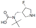 Carbamic acid, [[(3R,4S)-4-fluoro-3-pyrrolidinyl]methyl]-, 1,1-dimethylethyl Structure