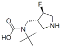 Carbamic acid, [[(3R,4R)-4-fluoro-3-pyrrolidinyl]methyl]-, 1,1-dimethylethyl Structure