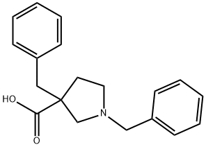 1,3-Dibenzyl-3-pyrrolidinecarboxylic acid Structure