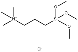 N-TRIMETHOXYSILYLPROPYL-N,N,N-TRIMETHYLAMMONIUM CHLORIDE 구조식 이미지