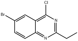 QUINAZOLINE, 6-BROMO-4-CHLORO-2-ETHYL- Structure