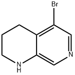 5-브로모-1,2,3,4-테트라하이드로-[1,7]나프티리딘 구조식 이미지
