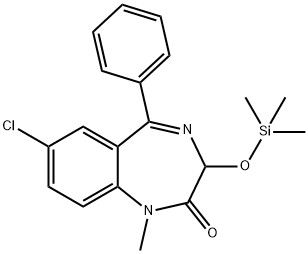 7-Chloro-1-methyl-5-phenyl-3-[(trimethylsilyl)oxy]-1H-1,4-benzodiazepin-2(3H)-one Structure