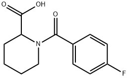 1-(4-fluorobenzoyl)piperidine-2-carboxylic acid Structure