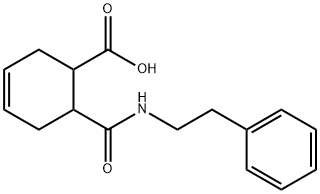 6-PHENETHYLCARBAMOYL-CYCLOHEX-3-ENECARBOXYLIC ACID 구조식 이미지