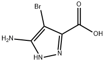 1H-Pyrazole-3-carboxylicacid,5-amino-4-bromo-(9CI) Structure