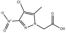 (4-Chloro-5-methyl-3-nitro-1H-pyrazol-1-yl)acetic acid 구조식 이미지