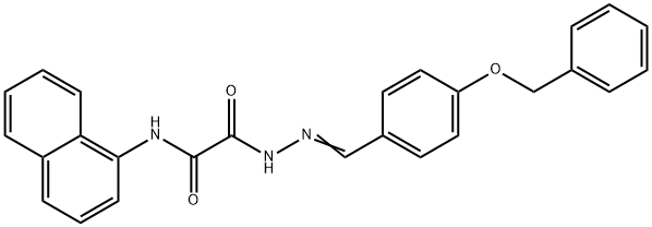 2-{2-[4-(benzyloxy)benzylidene]hydrazino}-N-(1-naphthyl)-2-oxoacetamide 구조식 이미지