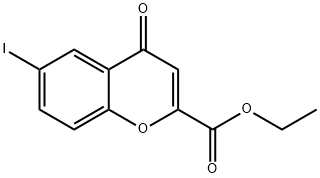 ETHYL 6-IODO-4-OXO-4H-CHROMENE-2-CARBOXYLATE Structure