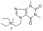 diethyl(methyl)[1,2,3,6-tetrahydro-1,3-dimethyl-2,6-dioxo-7H-purine-7-ethyl]ammonium iodide 구조식 이미지