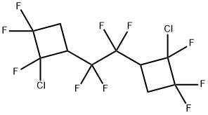 1,1'-(1,1,2,2-Tetrafluoro-1,2-ethanediyl)bis(2-chloro-2,3,3-trifluorocyclobutane) 구조식 이미지