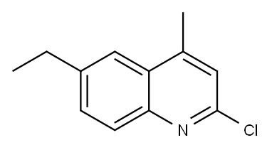 2-CHLORO-6-ETHYL-4-METHYLQUINOLINE 구조식 이미지