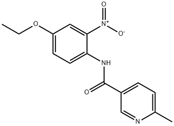N-(4-ETHOXY-2-NITROPHENYL)-6-메틸니코틴아미드 구조식 이미지