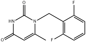 1-(2,6-DIFLUORO-BENZYL)-6-METHYL-1H-PYRIMIDINE-2,4-DIONE 구조식 이미지