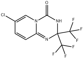7-chloro-2,2-bis(trifluoromethyl)-2,3-dihydropyrido[
1,2-a][1,3,5]triazin-4(3H)-one 구조식 이미지