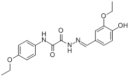 2-[2-(3-ethoxy-4-hydroxybenzylidene)hydrazino]-N-(4-ethoxyphenyl)-2-oxoacetamide 구조식 이미지