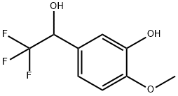 2-메톡시-5-(2,2,2-트리플루오로-1-히드록시에틸)페놀 구조식 이미지