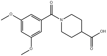 1-(3,5-dimethoxybenzoyl)piperidine-4-carboxylic acid Structure