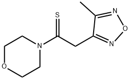 Morpholine,  4-[2-(4-methyl-1,2,5-oxadiazol-3-yl)-1-thioxoethyl]-  (9CI) Structure