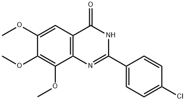 4(1H)-Quinazolinone,  2-(4-chlorophenyl)-6,7,8-trimethoxy-  (9CI) 구조식 이미지