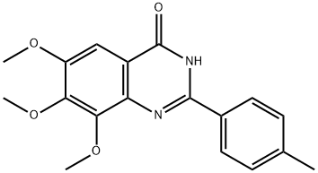 4(1H)-Quinazolinone,  6,7,8-trimethoxy-2-(4-methylphenyl)-  (9CI) 구조식 이미지