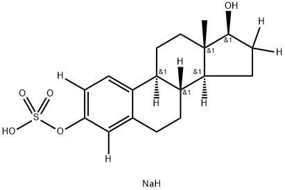 SODIUM 17BETA-ESTRADIOL-2,4,16,16-D4 3-SULFATE Structure