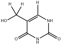 5-(하이드록시메틸-D2)URACIL-6-D1 구조식 이미지
