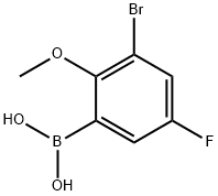 3-BROMO-5-FLUORO-2-METHOXYPHENYLBORONIC& 구조식 이미지