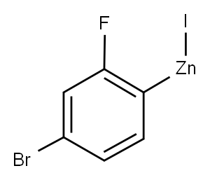 4-BROMO-2-FLUOROPHENYLZINC IODIDE 구조식 이미지