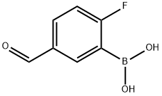 2-Fluoro-5-formylphenylboronic acid Structure