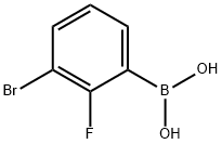 3-BROMO-2-FLUOROPHENYLBORONIC ACID 구조식 이미지