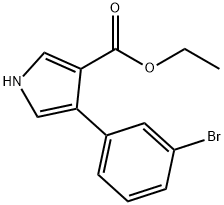 4-(3-BROMOPHENYL)-1H-PYRROLE-3-CARBOXYLIC ACID ETHYL ESTER Structure