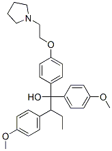 1,2-Bis(p-methoxyphenyl)-1-[p-[2-(1-pyrrolidinyl)ethoxy]phenyl]-1-butanol Structure