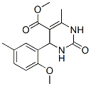 5-Pyrimidinecarboxylicacid,1,2,3,4-tetrahydro-4-(2-methoxy-5-methylphenyl)-6-methyl-2-oxo-,methylester(9CI) 구조식 이미지